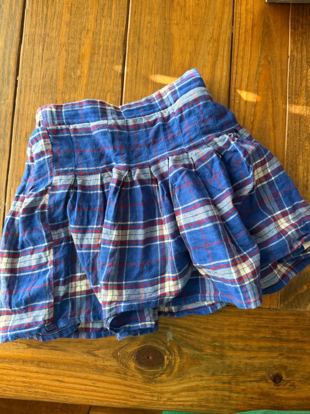 SweetHoney Blue and Red Plaid Hybrid Shorts